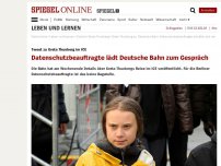 Bild zum Artikel: Tweet zu Greta Thunberg im ICE: Datenschutzbeauftrage lädt Deutsche Bahn zum Gespräch 