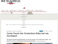 Bild zum Artikel: Greta-Tweet der Deutschen Bahn hat ein Nachspiel