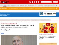 Bild zum Artikel: Interview mit ehemaligem Ifo-Chef - Top-Ökonom Sinn: 'Die Politik spielt beim Klimaschutz planlos mit unserem Vermögen'