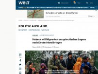 Bild zum Artikel: Habeck will Migranten aus griechischen Lagern nach Deutschland bringen