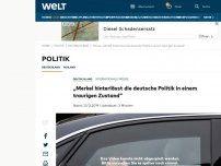 Bild zum Artikel: „Merkel hinterlässt die deutsche Politik in einem traurigen Zustand“