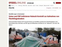Bild zum Artikel: Überfüllte Lager in Griechenland: Union und FDP kritisieren Habeck-Vorstoß zur Aufnahme von Flüchtlingskindern