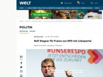 Bild zum Artikel: Ralf Stegner für Fusion von SPD mit Linkspartei