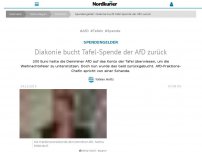 Bild zum Artikel: Spendengelder: Diakonie bucht Tafel-Spende der AfD zurück
