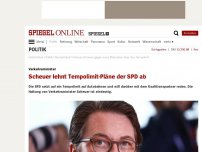 Bild zum Artikel: Verkehrsminister: Scheuer lehnt Tempolimit-Pläne der SPD ab