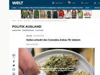 Bild zum Artikel: Italien erlaubt den Cannabis-Anbau für daheim