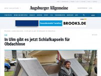 Bild zum Artikel: In Ulm gibt es jetzt Schlafkapseln für Obdachlose