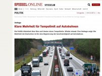 Bild zum Artikel: Umfrage: Klare Mehrheit für Tempolimit auf Autobahnen