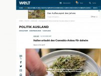 Bild zum Artikel: Italien erlaubt den Cannabisanbau für daheim