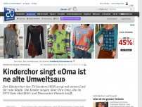 Bild zum Artikel: Shitstorm wegen TV-Beitrag: Kinderchor singt «Oma ist ne alte Umweltsau»