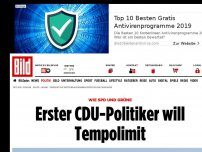Bild zum Artikel: Wie SPD und Grüne - Erster CDU-Politiker will Tempolimit