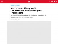 Bild zum Artikel: Marvel Land: Disney sucht „Superhelden“ für den Avengers Themenpark