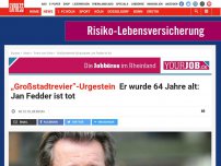 Bild zum Artikel: „Großstadtrevier”-Urgestein : Er wurde 64 Jahre alt: Jan Fedder ist gestorben