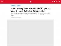 Bild zum Artikel: Call Of Duty Fans wählen Black Ops 2 zum besten CoD des Jahrzehnts