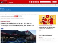 Bild zum Artikel: Frechen (NRW) - Messer-Attacke in Hit-Markt: Täter sticht in der Obstabteilung auf Mann ein