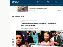 Bild zum Artikel: „Ich habe es nicht fürs Klima getan – sondern um mein Kind zu retten“