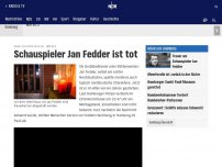 Bild zum Artikel: Charakterkopf Jan Fedder ist tot