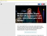 Bild zum Artikel: Merkel ruft zu Zuversicht auf: '20er Jahre können gute Jahre werden'