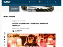 Bild zum Artikel: Brand in Krefelder Zoo - alle Tiere im Affenhaus tot