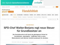 Bild zum Artikel: Hohe Mietpreise: SPD-Chef Walter-Borjans regt neue Steuer für Grundbesitzer an