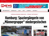Bild zum Artikel: Opfer schwer verletzt - Täter 'flüchtig' Hamburg: Spaziergängerin von „Männergruppe“ niedergestochen