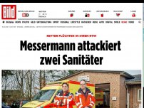 Bild zum Artikel: Retter flüchten in ihren RTW - Messermann attackiert zwei Sanitäter