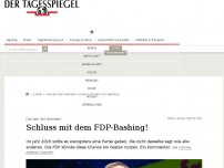 Bild zum Artikel: Es muss Schluss sein mit dem FDP-Bashing