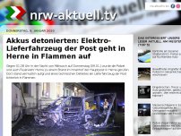 Bild zum Artikel: Akkus detonierten: Elektro-Lieferfahrzeug der Post geht in Herne in Flammen auf