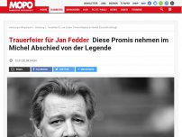 Bild zum Artikel: Trauerfeier für Jan Fedder: Promi-Aufgebot im Michel, Elbschiffe flaggen auf Halbmast