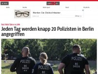 Bild zum Artikel: Jeden Tag werden knapp 20 Polizisten in Berlin angegriffen
