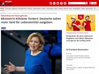 Bild zum Artikel: Höhere Preise für Fleisch gefordert - Ministerin Klöckner fordert: Deutsche sollen mehr Geld für Lebensmittel ausgeben