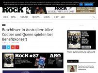 Bild zum Artikel: Buschfeuer in Australien: Alice Cooper und Queen spielen bei Benefizkonzert