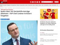 Bild zum Artikel: 'Bisherige Praxis beenden' - Spahn lässt 102 Sterbehilfe-Anträge ablehnen - FDP-Chef Lindner kritisiert Vorgehen