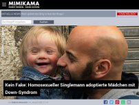 Bild zum Artikel: Kein Fake: Homosexueller Singlemann adoptierte Mädchen mit Down-Syndrom