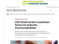 Bild zum Artikel: Gewaltdrohungen: CDU-Chefin fordert staatlichen Schutz für bedrohte Kommunalpolitiker