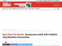 Bild zum Artikel: Kein Platz für Rechts: Restaurant erteilt AfD-Politiker Jörg Meuthen Hausverbot