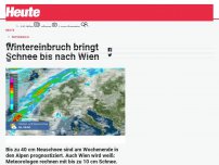 Bild zum Artikel: Wintereinbruch bringt Schnee bis nach Wien