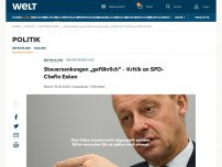 Bild zum Artikel: Steuersenkungen „gefährlich“ – Kritik an SPD-Chefin Esken