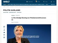 Bild zum Artikel: Le Pen kündigt Einstieg ins Präsidentschaftsrennen an