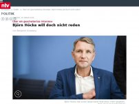 Bild zum Artikel: Über ein gescheitertes Interview: Björn Höcke will doch nicht reden
