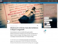Bild zum Artikel: Missbrauch in Kirche: Fast alle Verfahren in Bayern eingestellt