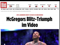 Bild zum Artikel: Blitzsieg für UFC-Legende - McGregors Comeback dauerte nur 40 Sekunden