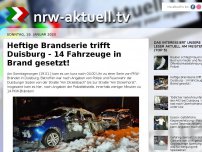 Bild zum Artikel: Heftige Brandserie trifft Duisburg - 14 Fahrzeuge in Brand gesetzt!