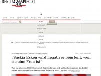 Bild zum Artikel: 'Weil Saskia Esken eine Frau ist, wird sie negativer beurteilt'
