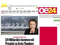 Bild zum Artikel: 119 Milliardäre kommen mit Privatjet zu Greta