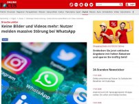 Bild zum Artikel: Ursache unklar - Keine Bilder und Videos mehr: Nutzer melden massive Störung bei WhatsApp