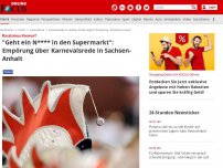 Bild zum Artikel: Rassismus-Vorwurf - 'Geht ein Neger in den Supermarkt': Empörung über Karnevalsrede in Sachsen-Anhalt