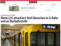 Bild zum Artikel: Mann (27) attackiert fünf Menschen in U-Bahn und an Bushaltestelle