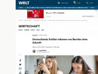 Bild zum Artikel: Deutschlands Schüler träumen von Berufen ohne Zukunft