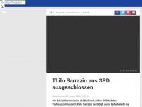 Bild zum Artikel: Thilo Sarrazin aus SPD ausgeschlossen